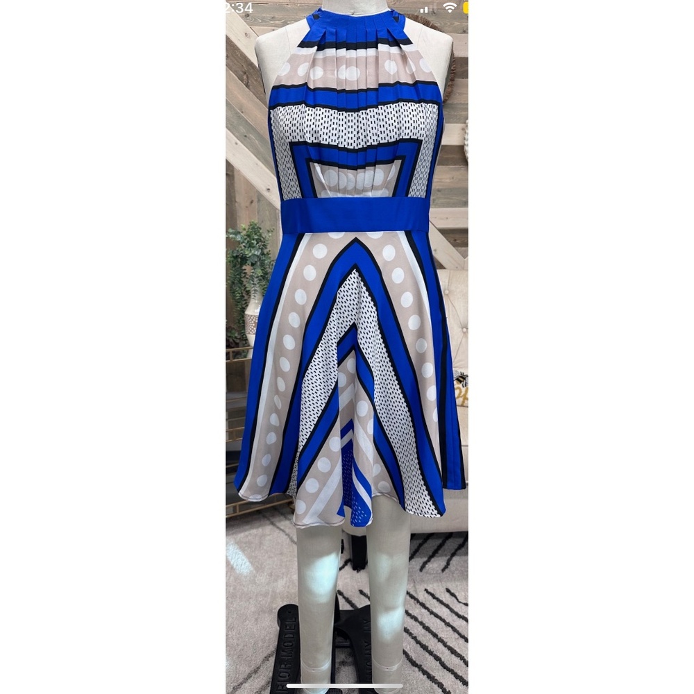 Eliza J Scarf Print Dress